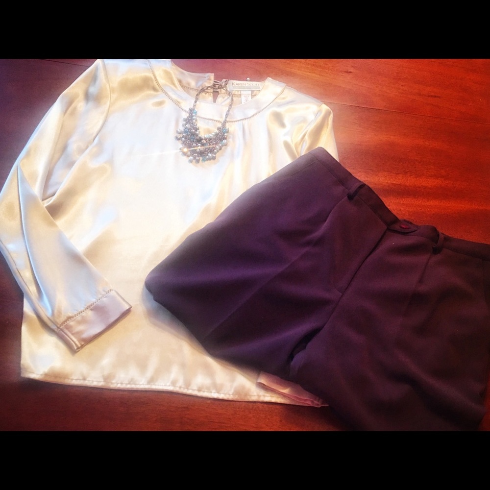 Tan Karen Scott blouse